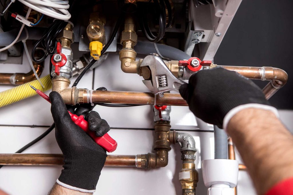 plumbing and fixing pipes